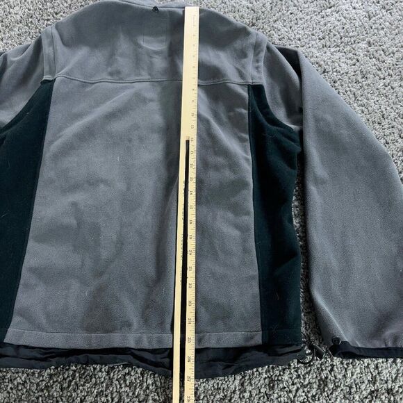 Lafuma Fleece Jacket Mens Medium Gray Black Full Zip Convertible to Vest - Picture 8 of 11